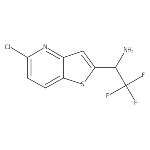 1-{5-Chlorothieno[3,2-b]pyridin-2-yl}-2,2,2-trifluoroethan-1-amine结构式