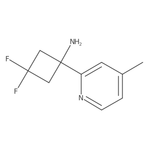 3,3-Difluoro-1-(4-methylpyridin-2-yl)cyclobutan-1-amine结构式