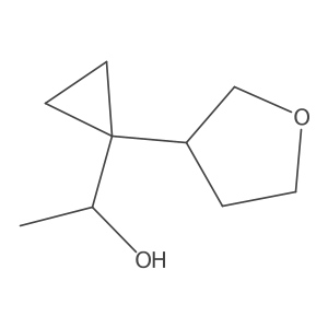 1-[1-(Oxolan-3-yl)cyclopropyl]ethan-1-ol结构式