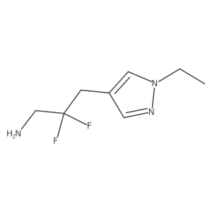 3-(1-ethyl-1H-pyrazol-4-yl)-2,2-difluoropropan-1-amine Structure