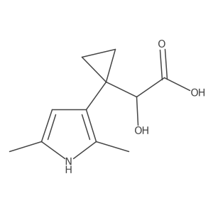 2-[1-(2,5-dimethyl-1H-pyrrol-3-yl)cyclopropyl]-2-hydroxyacetic acid结构式
