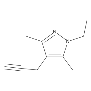 1-ethyl-3,5-dimethyl-4-(prop-2-yn-1-yl)-1H-pyrazole Structure