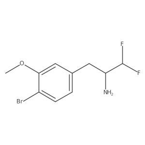 3-(4-Bromo-3-methoxyphenyl)-1,1-difluoropropan-2-amine Structure