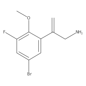 2-(5-Bromo-3-fluoro-2-methoxyphenyl)prop-2-en-1-amine Structure
