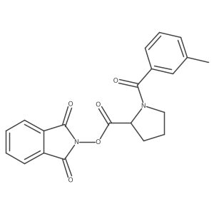 1,3-dioxo-2,3-dihydro-1H-isoindol-2-yl (2R)-1-(3-methylbenzoyl)pyrrolidine-2-carboxylate Structure