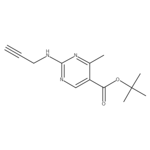 Tert-butyl 4-methyl-2-(prop-2-ynylamino)pyrimidine-5-carboxylate结构式