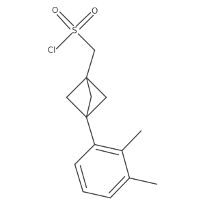 [3-(2,3-Dimethylphenyl)-1-bicyclo[1.1.1]pentanyl]methanesulfonyl chloride Structure