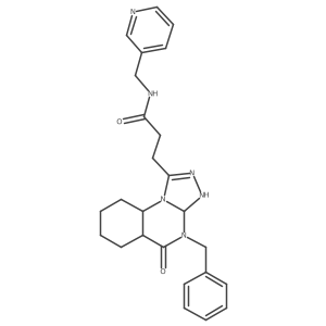 3-(4-benzyl-5-oxo-3,3a,5a,6,7,8,9,9a-octahydro-[1,2,4]triazolo[4,3-a]quinazolin-1-yl)-N-(pyridin-3-ylmethyl)propanamide结构式