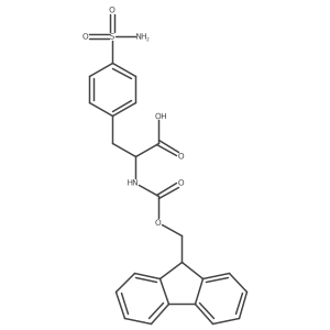 (R)-2-((((9H-Fluoren-9-yl)methoxy)carbonyl)amino)-3-(4-sulfamoylphenyl)propanoic acid Structure
