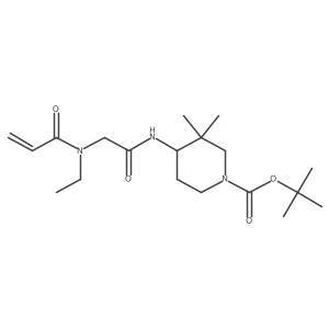 Tert-butyl 4-[[2-[ethyl(prop-2-enoyl)amino]acetyl]amino]-3,3-dimethylpiperidine-1-carboxylate结构式