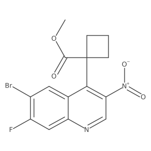 Methyl 1-(6-bromo-7-fluoro-3-nitro-4-quinolinyl)cyclobutanecarboxylate Structure