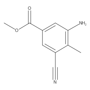 Methyl 3-amino-5-cyano-4-methylbenzoate结构式
