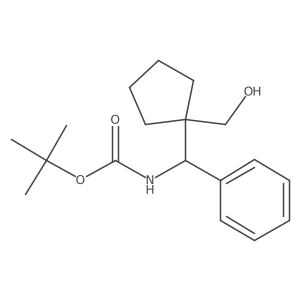 tert-butyl N-{[1-(hydroxymethyl)cyclopentyl](phenyl)methyl}carbamate结构式