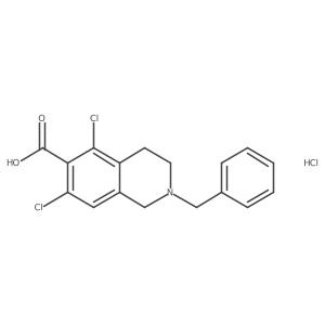 2-Benzyl-5,7-dichloro-1,2,3,4-tetrahydroisoquinoline-6-carboxylic acid hydrochloride结构式