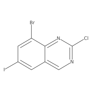 8-Bromo-2-chloro-6-iodoquinazoline结构式