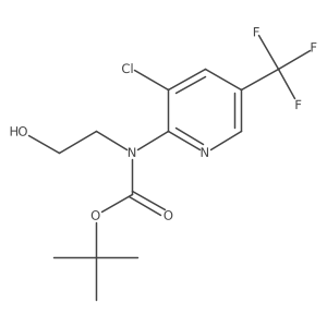 tert-butyl N-[3-chloro-5-(trifluoromethyl)pyridin-2-yl]-N-(2-hydroxyethyl)carbamate结构式