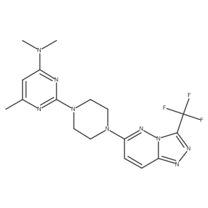 N,N,6-trimethyl-2-{4-[3-(trifluoromethyl)-[1,2,4]triazolo[4,3-b]pyridazin-6-yl]piperazin-1-yl}pyrimidin-4-amine结构式