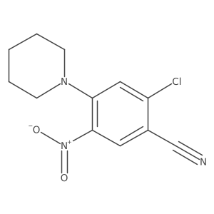 2-Chloro-5-nitro-4-(1-piperidyl)benzonitrile结构式