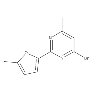 4-Bromo-6-methyl-2-(5-methylfuran-2-yl)pyrimidine Structure