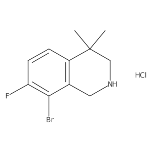 8-Bromo-7-fluoro-4,4-dimethyl-2,3-dihydro-1H-isoquinoline;hydrochloride结构式