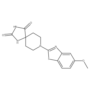 8-(5-Methoxy-1,3-benzothiazol-2-yl)-1,3,8-triazaspiro[4.5]decane-2,4-dione结构式