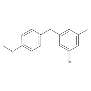 1-Bromo-3-fluoro-5-(4-methoxybenzyl)benzene结构式