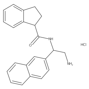 (1R)-N-[2-amino-1-(naphthalen-2-yl)ethyl]-2,3-dihydro-1H-indene-1-carboxamide hydrochloride Structure