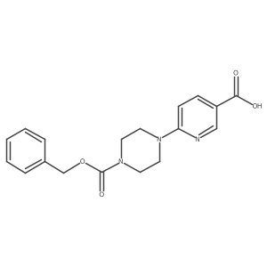 6-{4-[(Benzyloxy)carbonyl]piperazin-1-yl}pyridine-3-carboxylic acid Structure