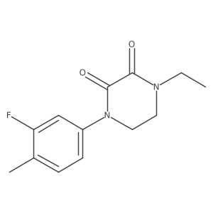 1-Ethyl-4-(3-fluoro-4-methylphenyl)piperazine-2,3-dione结构式
