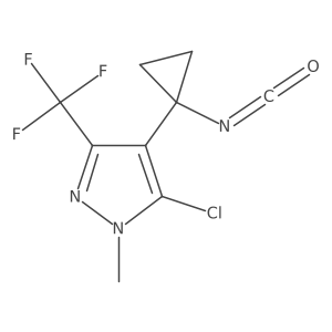 5-chloro-4-(1-isocyanatocyclopropyl)-1-methyl-3-(trifluoromethyl)-1H-pyrazole Structure