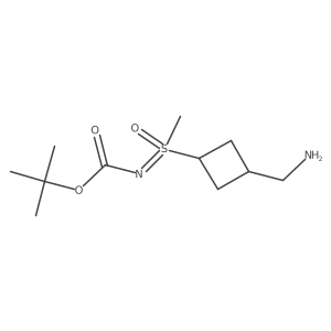 tert-butyl N-{[3-(aminomethyl)cyclobutyl](methyl)oxo-lambda6-sulfanylidene}carbamate结构式