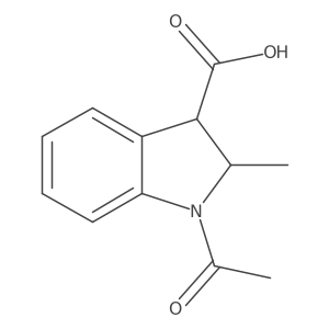 1-acetyl-2-methyl-2,3-dihydro-1H-indole-3-carboxylic acid Structure