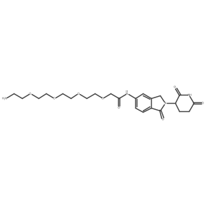 2-[2-[2-[2-(2-aminoethoxy)ethoxy]ethoxy]ethoxy]-N-[2-(2,6-dioxo-3-piperidyl)-1-oxo-isoindolin-5-yl]acetamide Structure