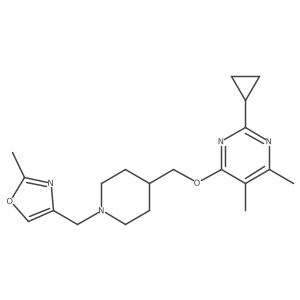2-Cyclopropyl-4,5-dimethyl-6-({1-[(2-methyl-1,3-oxazol-4-yl)methyl]piperidin-4-yl}methoxy)pyrimidine结构式