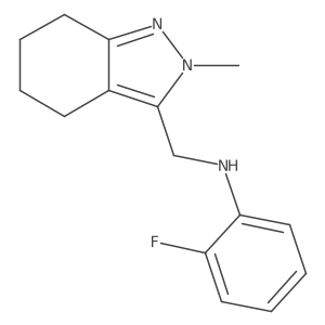 2-fluoro-N-[(2-methyl-4,5,6,7-tetrahydro-2H-indazol-3-yl)methyl]aniline结构式