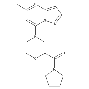 4-{2,5-Dimethylpyrazolo[1,5-a]pyrimidin-7-yl}-2-(pyrrolidine-1-carbonyl)morpholine Structure