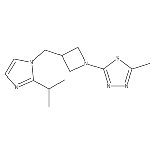 2-methyl-5-(3-{[2-(propan-2-yl)-1H-imidazol-1-yl]methyl}azetidin-1-yl)-1,3,4-thiadiazole Structure