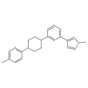 2-[4-(5-fluoropyrimidin-2-yl)piperazin-1-yl]-6-(1-methyl-1H-pyrazol-4-yl)pyrazine Structure