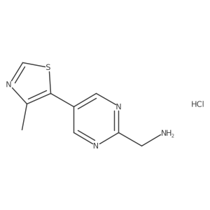 (5-(4-Methylthiazol-5-YL)pyrimidin-2-YL)methanamine hydrochloride Structure