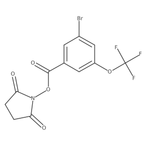 2,5-Dioxopyrrolidin-1-yl 3-bromo-5-(trifluoromethoxy)benzoate结构式