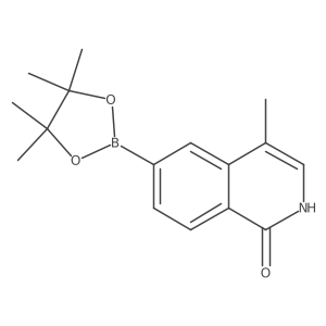 4-methyl-6-(4,4,5,5-tetramethyl-1,3,2-dioxaborolan-2-yl)-2H-isoquinolin-1-one Structure