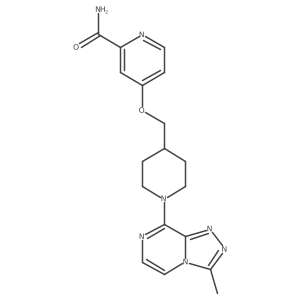 4-[(1-{3-Methyl-[1,2,4]triazolo[4,3-a]pyrazin-8-yl}piperidin-4-yl)methoxy]pyridine-2-carboxamide Structure