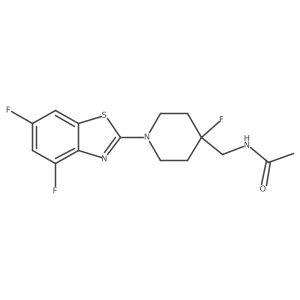 N-{[1-(4,6-difluoro-1,3-benzothiazol-2-yl)-4-fluoropiperidin-4-yl]methyl}acetamide Structure