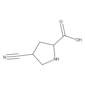 (2R,4S)-4-cyanopyrrolidine-2-carboxylic acid Structure