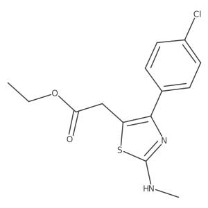 Ethyl 2-[4-(4-chlorophenyl)-2-(methylamino)-1,3-thiazol-5-yl]acetate Structure