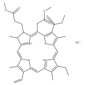 Magnesium, [methyl (7S,8S)-13-ethenyl-18-ethyl-7,8-dihydro-3-(methoxycarbonyl)-5-(2-methoxy-2-oxoethyl)-2,8,12,17-tetramethyl-21H,23H-porphine-7-propanoato(2-)-I masculineN21,I masculineN22,I masculineN23,I masculineN24]-, (SP-4-2)-结构式