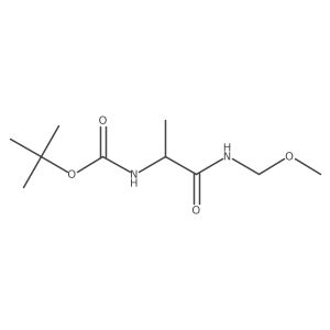 Carbamic acid, N-[(1R)-2-(methoxymethylamino)-1-methyl-2-oxoethyl]-, 1,1-dimethylethyl ester结构式