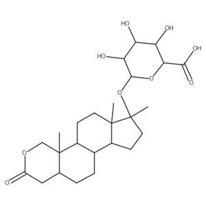 I(2)-D-Glucopyranosiduronic acid, (4aS,4bS,6aS,7S,9aS,9bR,11aS)-hexadecahydro-4a,6a,7-trimethyl-2-oxocyclopenta[5,6]naphtho[1,2-c]pyran-7-yl结构式