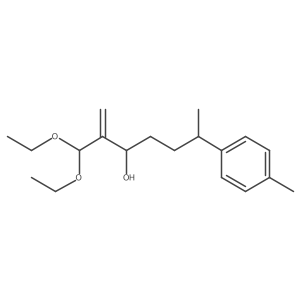 I+/--[1-(Diethoxymethyl)ethenyl]-I,4-dimethylbenzenebutanol结构式
