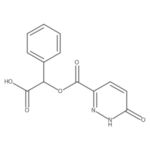 3-Pyridazinecarboxylic acid, 1,6-dihydro-6-oxo-, carboxyphenylmethyl ester, (R)-结构式